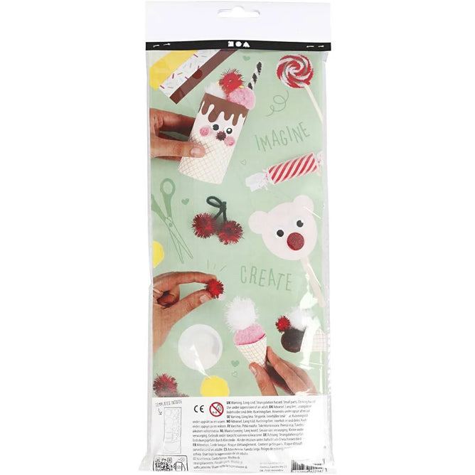 All-in-One Kids’ Craft Kit – Glitter Paper, Pom-Poms & Pipe Cleaners for Creative Fun
