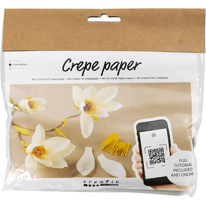 Magnolia Branch Flower Crepe Paper Craft Kit | All Materials & Instructions