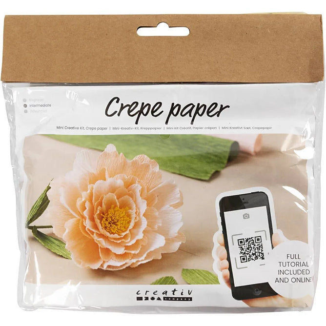 Peony Flower Crepe Paper Craft Kit | All Materials & Instructions