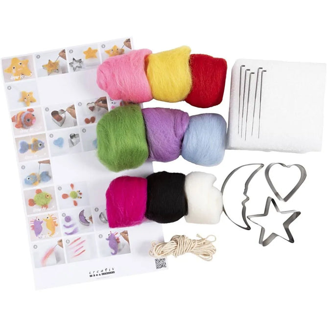 Animals In Water Needle Felting Starter Craft Kit Full Craft Kit - All Materials Instructions Included
