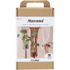 Flower Hanger Macramé Mini Craft Kit Wood Rings Beads - All Materials Instructions Included
