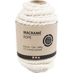 Macramé Rope 300 g 12m 8.5mm Colour off-white