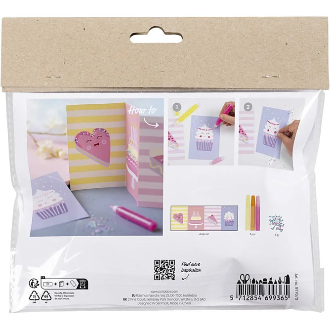 DIY Cake Decorating Craft Kit – Fun Glitter & Bead Art for Kids
