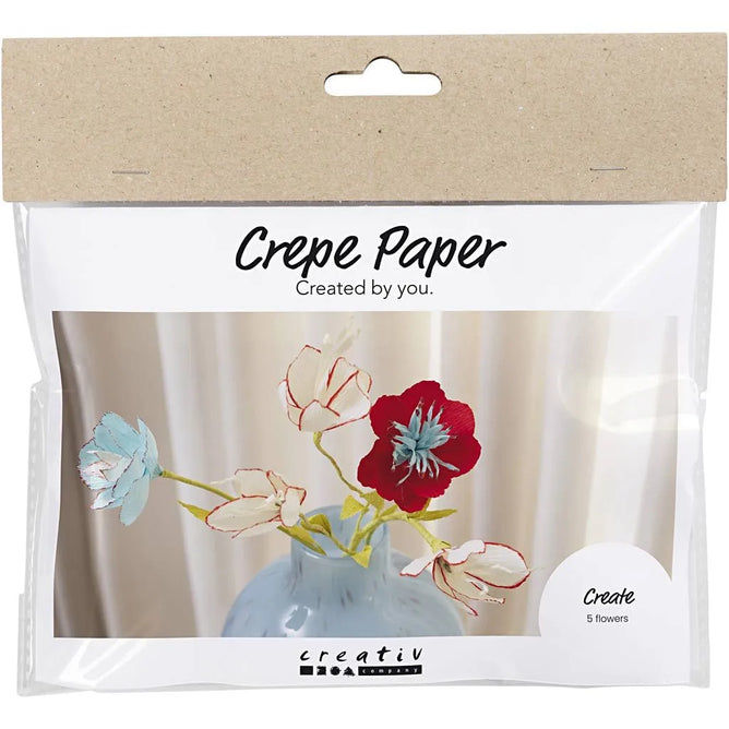 Flower Bouquet Pastel Mini Crepe Paper Kit | All Materials & Instructions