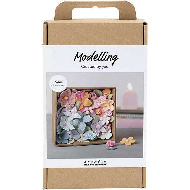 DIY Silk Clay Flower Modelling Art Kit -  Craft Stunning 3D Floral Decorations with Glitter Clay & Tools