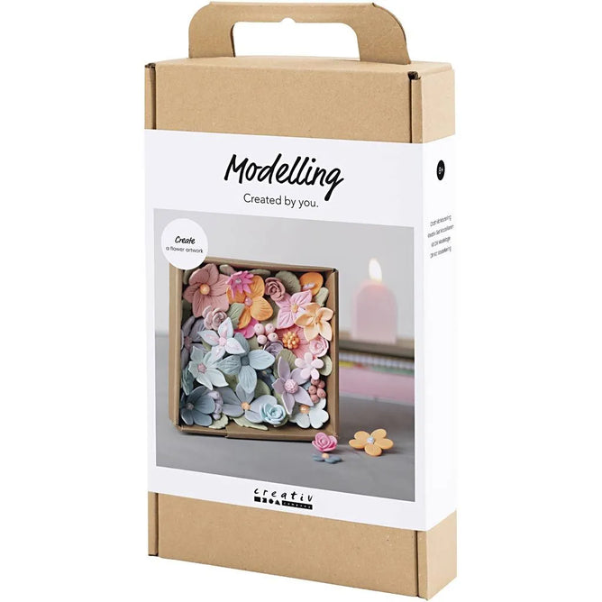 DIY Silk Clay Flower Modelling Art Kit -  Craft Stunning 3D Floral Decorations with Glitter Clay & Tools