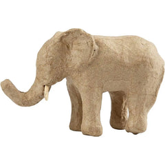 Elephant Animal Shaped Handmade Paper Mache Make H: 9cm L: 13cm Decorative Craft