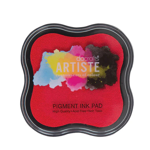 DoCrafts Artiste Pearlescent Matt Ink Pads 18 Shades - Stamping Embossing Powders Crafting Non-Toxic Acid-Free