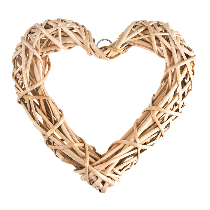 Light Willow Heart Shaped Wreath Base Christmas Macramé Home Decoration hanging Crafts