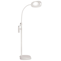 PURElite  Three-in-One Magnifying Floor Table Lamp Flexible Arm 21 LED Lights Maximum Brightness Minimum Heat