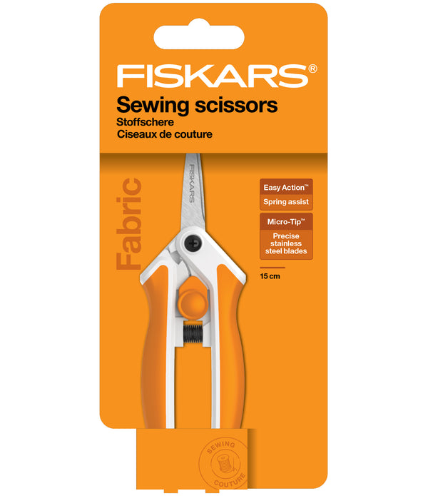 Fiskars Scissor With Micro Tip For Cutting Fabric Sewing Accessory 15 cm