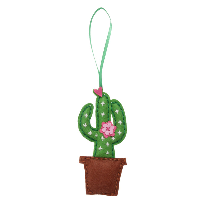 Trimits Cactus Pre Punched Shaped Acrylic Felt Kit For Beginners