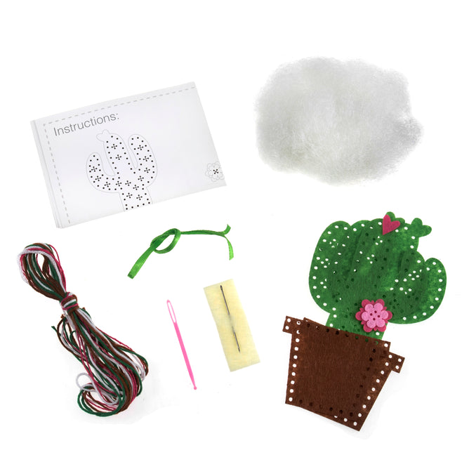 Trimits Cactus Pre Punched Shaped Acrylic Felt Kit For Beginners
