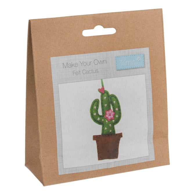 Trimits Cactus Pre Punched Shaped Acrylic Felt Kit For Beginners