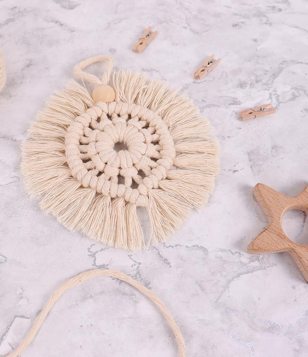 Wreath: Natural Begginers Macramé Kit  - All Materials & Instructions Included