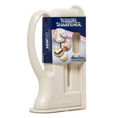 Hemline Scissor Sharpener For Straight Blades Non Slip Base Handle With Grooves