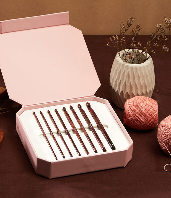 Crochet Hook Set: Deluxe Symfonie Rose: 3.5 - 8mm: Pack of 8