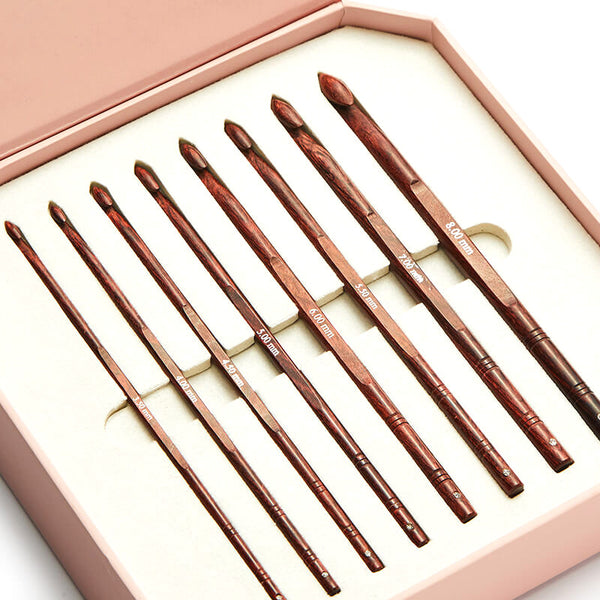 Crochet Hook Set: Deluxe Symfonie Rose: 3.5 - 8mm: Pack of 8