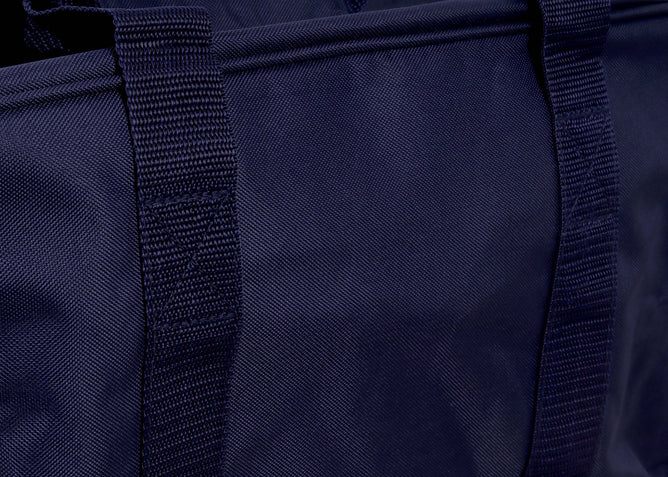 Sewing Accessories Storage Bag With Handle Zip Up Front Pocket Back Strap - Navy