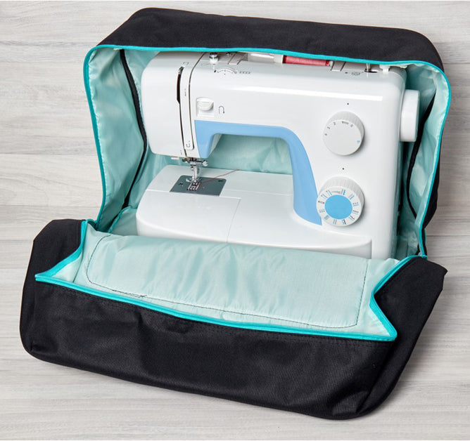Turquoise Sewing Accessories Storage Bag With Handle Zip Up Front Pocket Back Strap