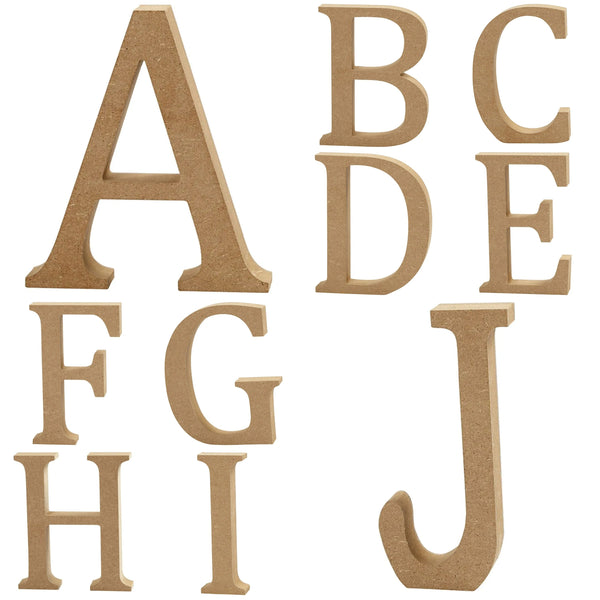 Wooden Letter Large 8cm MDF Capital Letters Numbers & Symbols for Crafts