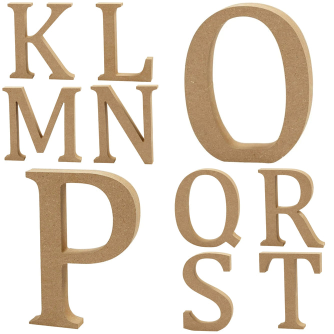 Wooden Letter Large 8cm MDF Capital Letters Numbers & Symbols for Crafts