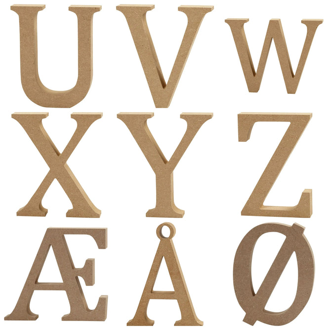Wooden Letter Large 8cm MDF Capital Letters Numbers & Symbols for Crafts