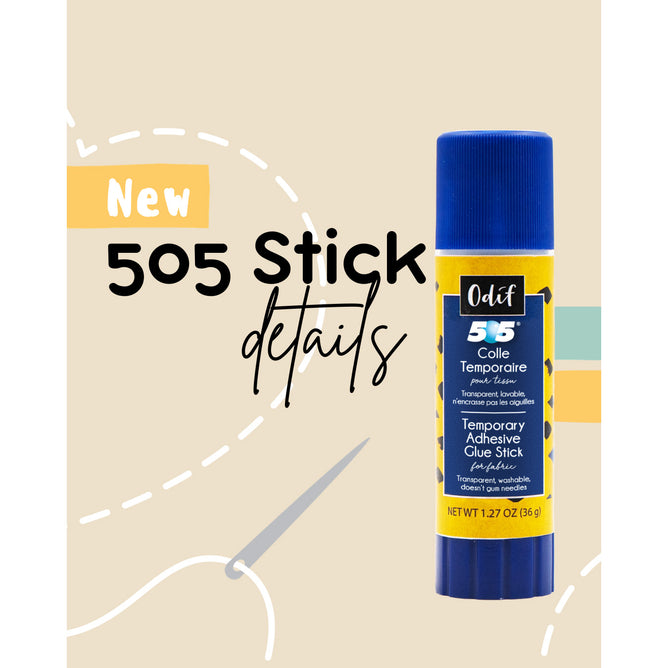 Odif Temporary Fabric Adhesive Stick 505 For Fabric Lining Applique Paper Leather Crafting Tools