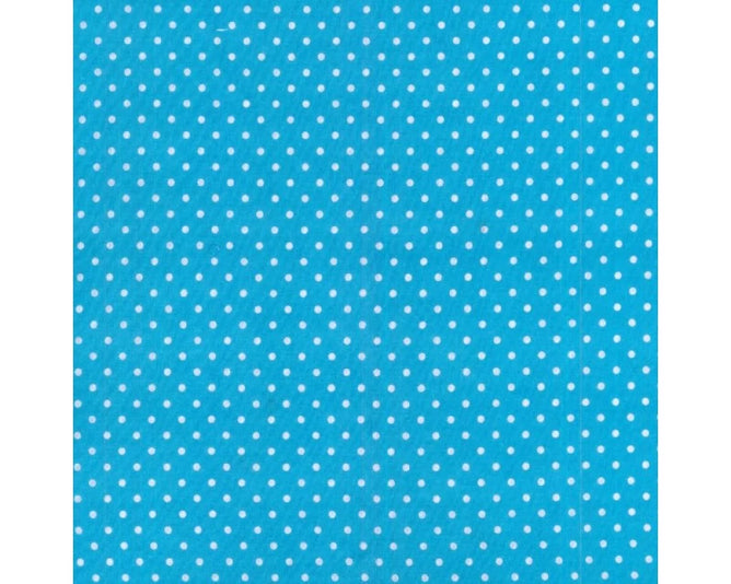 Blue Pin Spots Polycotton Children Fabric Sold By Half A Metre