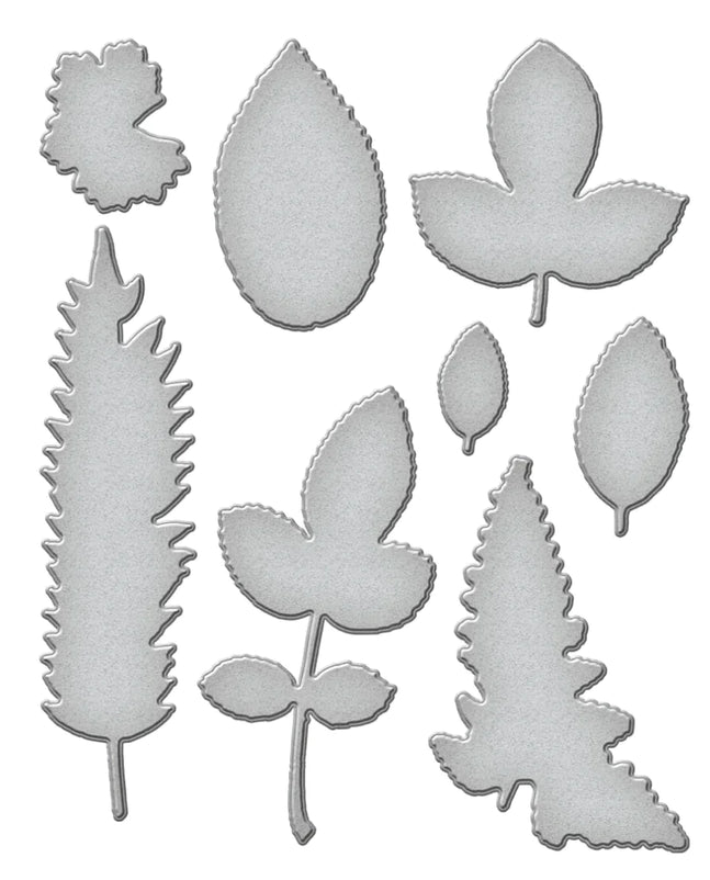 Spellbinders Leaf Prints Etched Dies - Eight Shapes - Compatible with Most Die-Cutting Machines