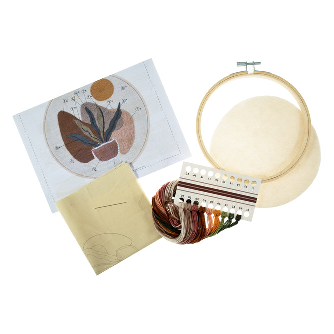 Trimits Nature Embroidery Kit with Hoop - All Materials & Instructions Included