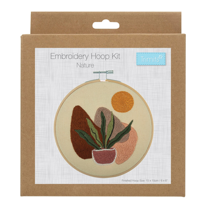 Trimits Nature Embroidery Kit with Hoop - All Materials & Instructions Included