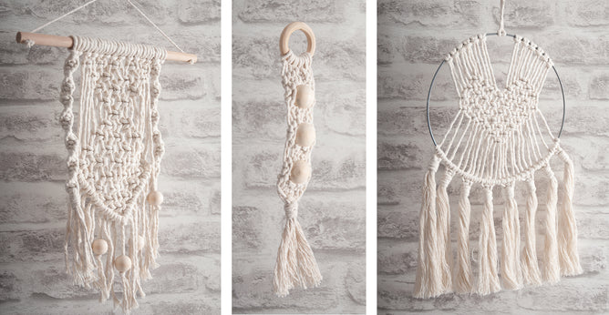 Trimits Macramé Accessories Pack - Assorted Colours Macramé Home Decoration hanging Crafts