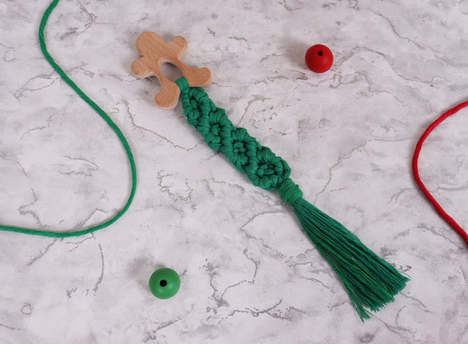 Trimits Wooden Craft Shape Gingerbread Man Crocheting Macramé Hoop Decor Crafts