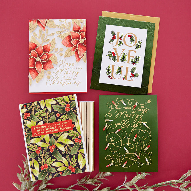 Spellbinders Glimmer Holly Background Bundle Stunning Holly Berry Background