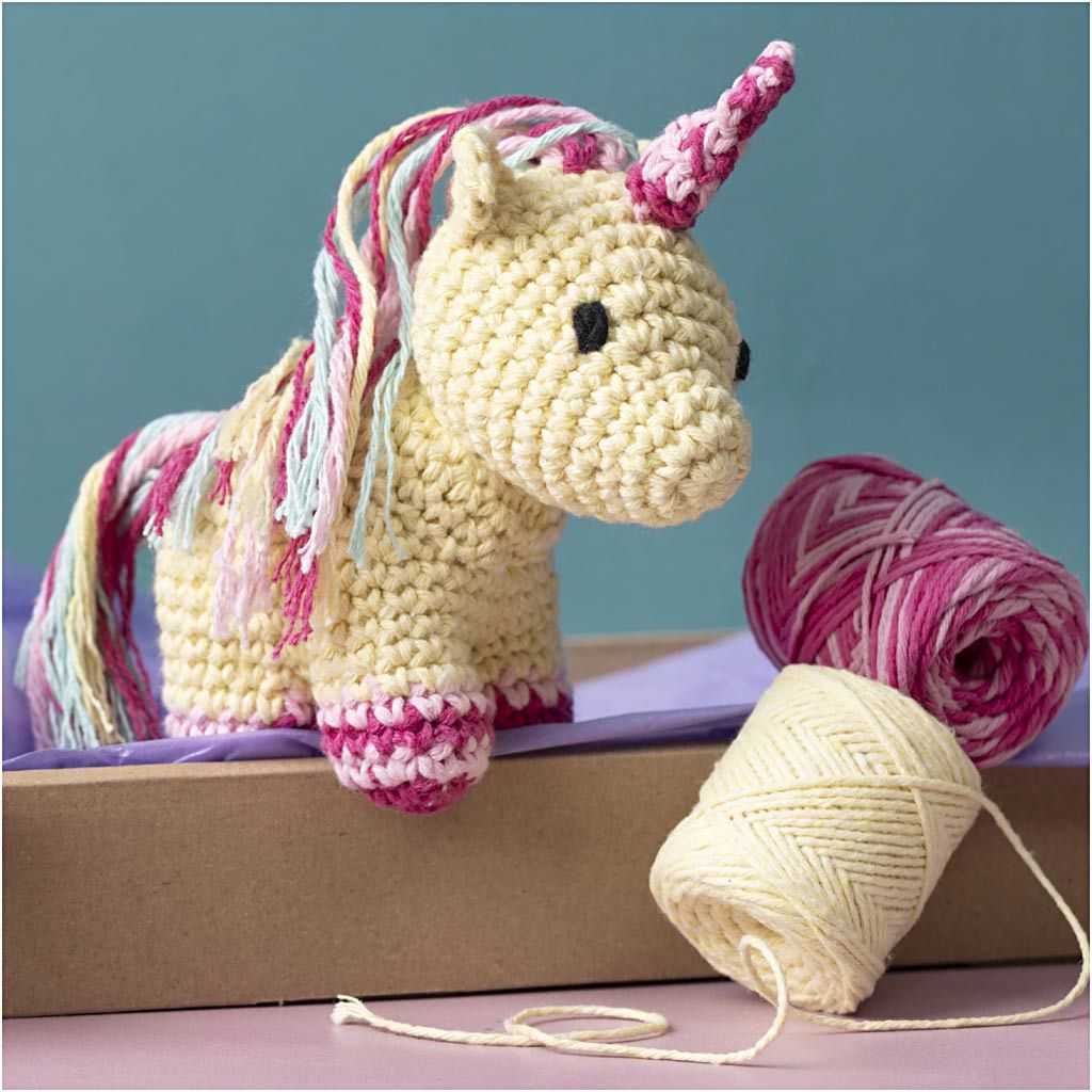 All - in - One Amigurumi Crochet Kit for Beginners - Create Adorable Animals with Recycled Cotton Yarn & Hook - Home - Crafts