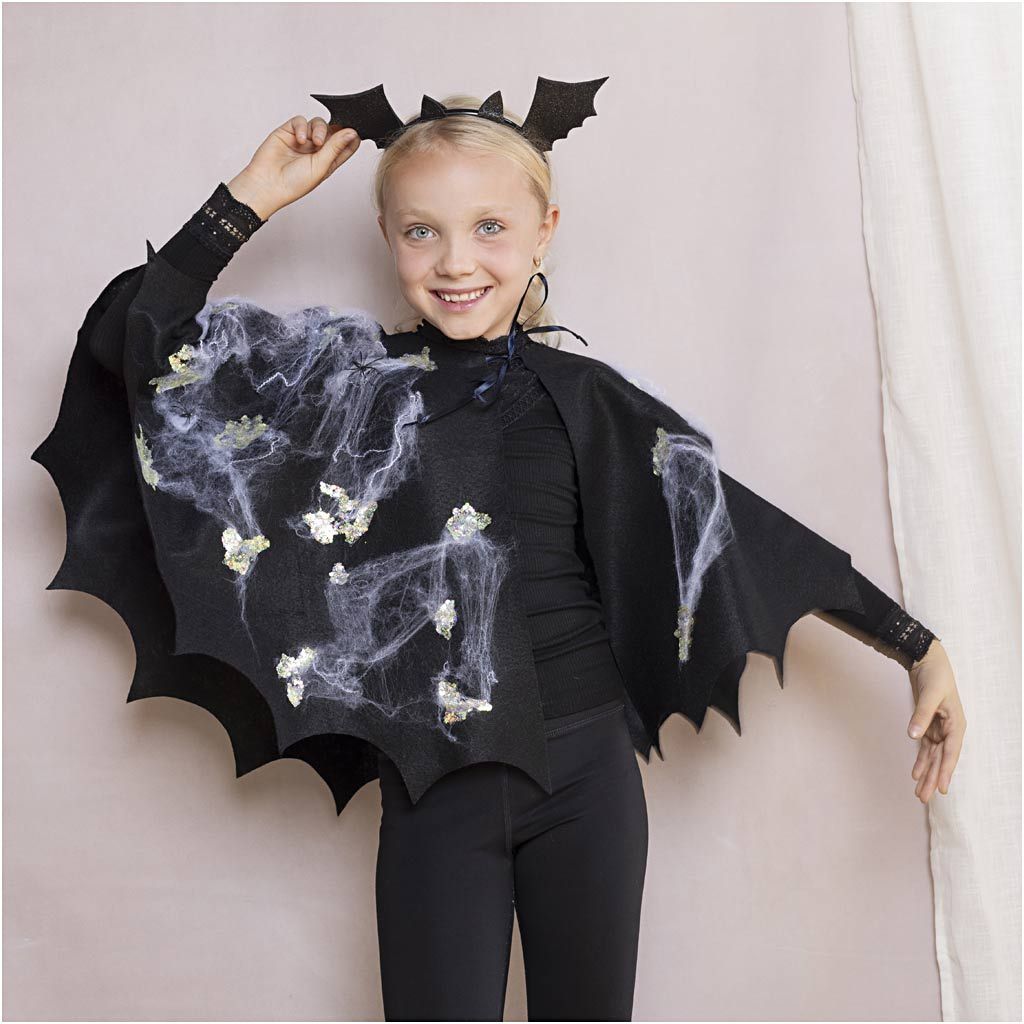 All - in - One Bat Costume Craft Kit for Kids - Create DIY Halloween & Carnival Costume with Cape & Headband - Home - Crafts