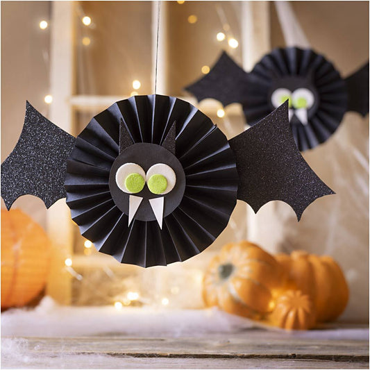 All - in - One Bat Halloween Craft Kit for Kids - Create 2 Spooky Bat Decorations with EVA Foam & Cardboard - Home - Crafts