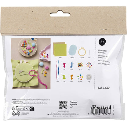 All - in - One Beginner Embroidery Kit for Kids - Create Colorful Hanging Decorations with Felt and Yarn - Home - Crafts