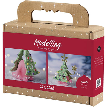 All - in - One Christmas Monster Craft Kit - Create Adorable Clay Figures with Polystyrene Body & Googly Eyes - Home - Crafts