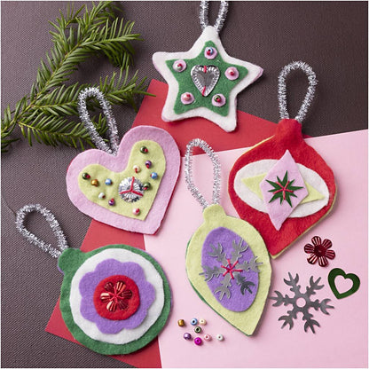 All - in - One Christmas Monster Craft Kit - Create Adorable Clay Figures with Polystyrene Body & Googly Eyes - Home - Crafts