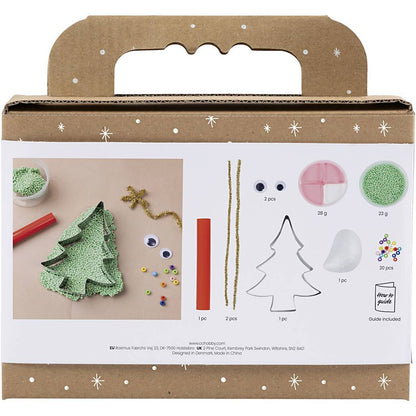 All - in - One Christmas Monster Craft Kit - Create Adorable Clay Figures with Polystyrene Body & Googly Eyes - Home - Crafts