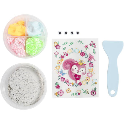 All - in - One Decorative Stone Craft Kit for Kids - Shape & Decorate with Stone Clay & Rub - On Stickers - Home - Crafts