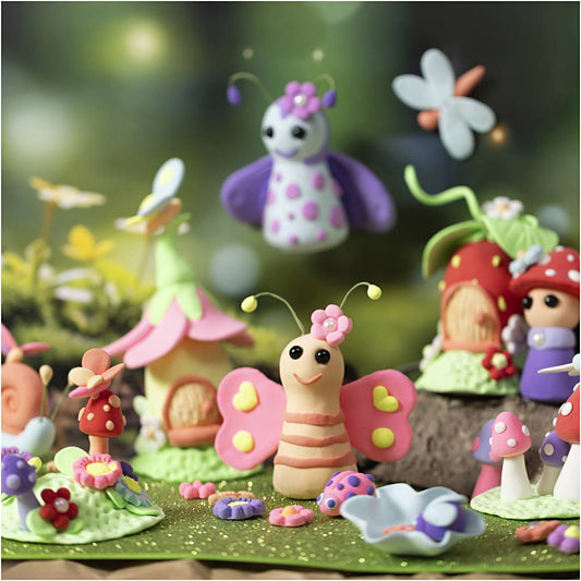 All - in - One Fairy Craft Kit for Kids - Create a Magical World with Silk Clay and Moulds - Home - Crafts
