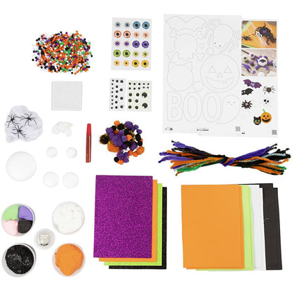All - in - One Halloween Decorations Craft Kit for Kids - Create Spooky Ghosts, Spiders & Pumpkins with 15+ Materials - Home - Crafts