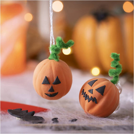 All - in - One Halloween Figure Craft Kit - Create Spooky Clay Characters with Chenille & String - Home - Crafts