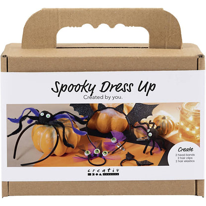 All - in - One Halloween Hair Accessory Kit for Kids - Make Spider & Bat Headbands with Glitter Foam - Home - Crafts
