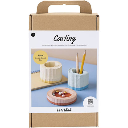 All - in - One Kids Cement Craft Kit - Make Colorful Desktop Organizers with Cement Dye - Home - Crafts