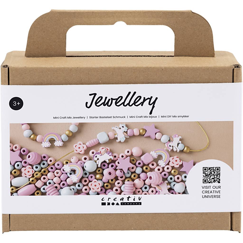 All - in - One Kids Jewelry Making Kit - Create DIY Bracelets, Necklaces & Ankle Chains with Wooden Beads - Home - Crafts