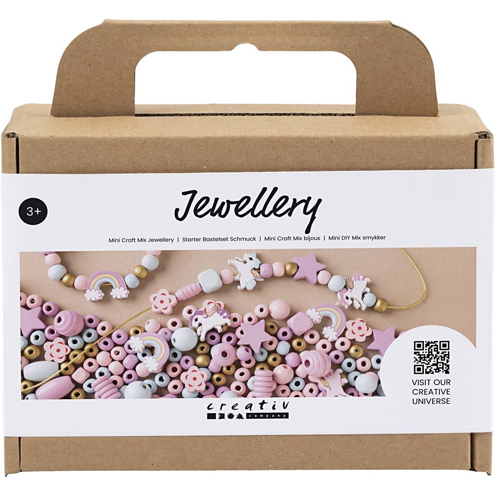 All - in - One Kids Jewelry Making Kit - Create DIY Bracelets, Necklaces & Ankle Chains with Wooden Beads - Home - Crafts